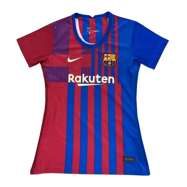 Camiseta Barcelona Primera Mujer 2021-2022 Azul Rojo